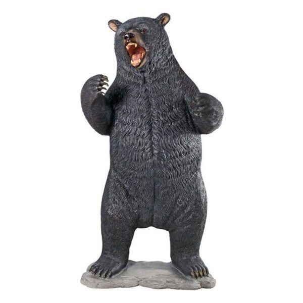 Growling Black Bear Statue